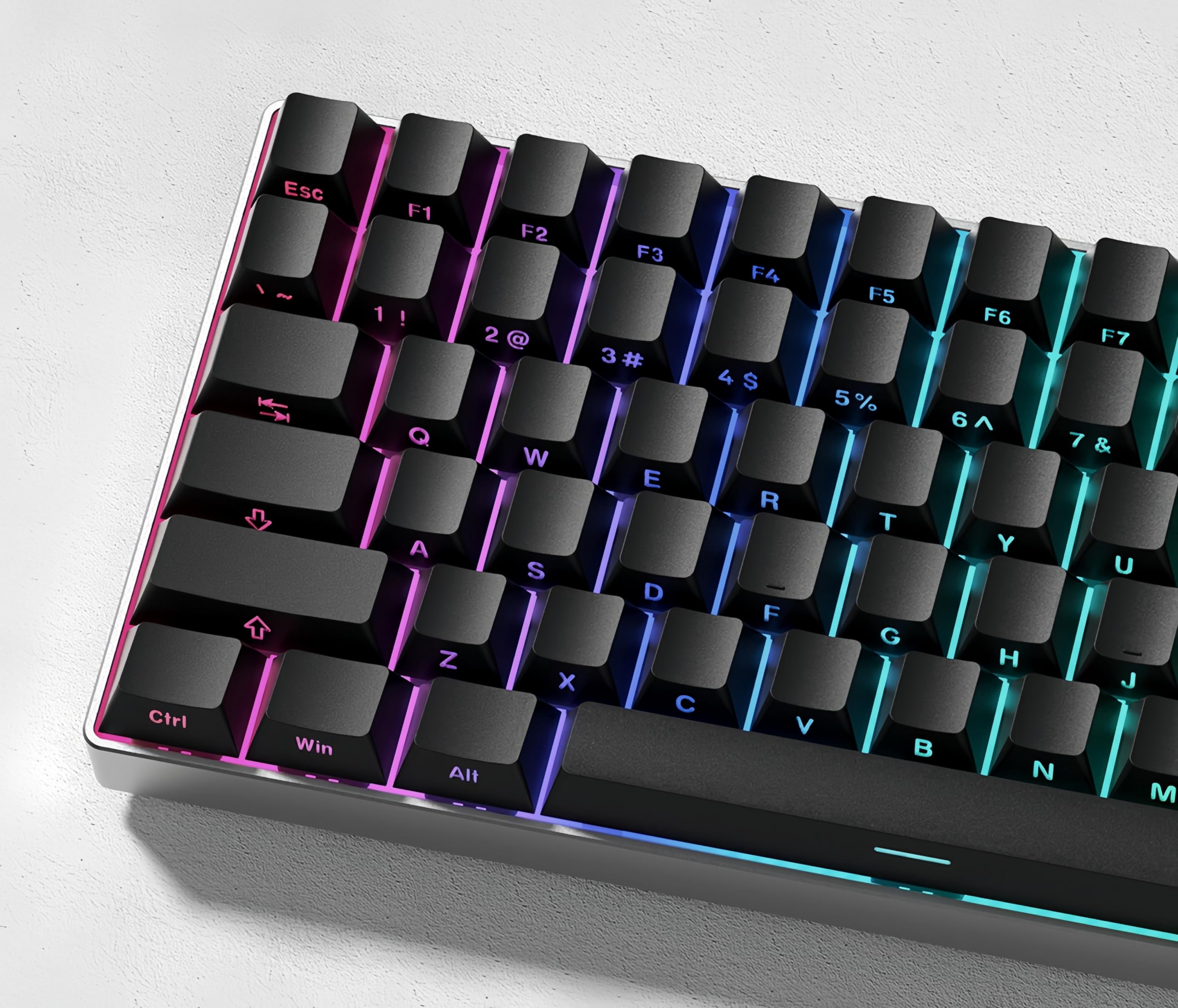 dagaladoo Black keycap Set,Shine Through Keyboard caps South Facing, Japanese Style Double Shot PBT Key caps,OEM Profile Custom keycaps for Mechanical Keyboards(only keycap)