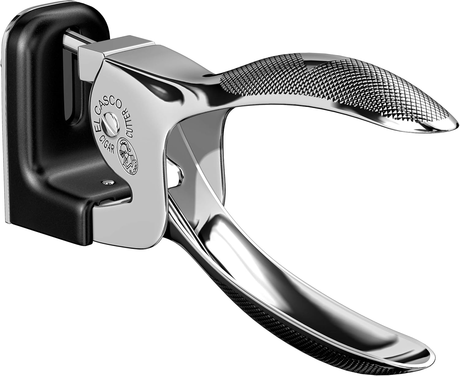 El Casco Chrome and Black Cigar Cutter M-765CN
