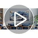 ERQINHUA Canvas Wall Art For Living Room Large Wall Decor For Bedroom Office Decor Blue Tree Wall Paintings Farmhouse Abstract Watercolour Pictures Artwork Home Decor Ready To Hang Posters 24"X48"