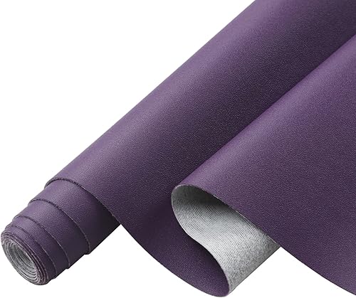 Miniatura 27 de Picheng Sábanas lisas de piel sintética de color sólido de 13.8 x 53 pulgadas, rollo de piel sintética suave muy adecuado para hacer manualidades