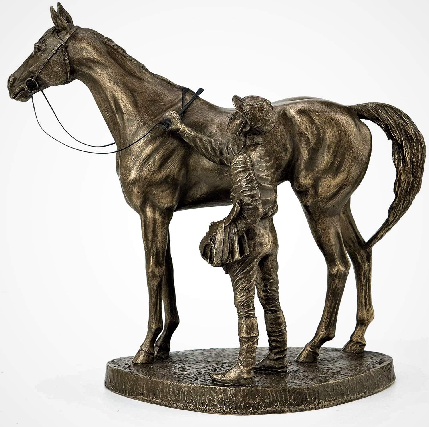 Fusions Unsaddling the First created & shipped from the studios of David Geenty Cold Cast Bronze Sculpture H17cm
