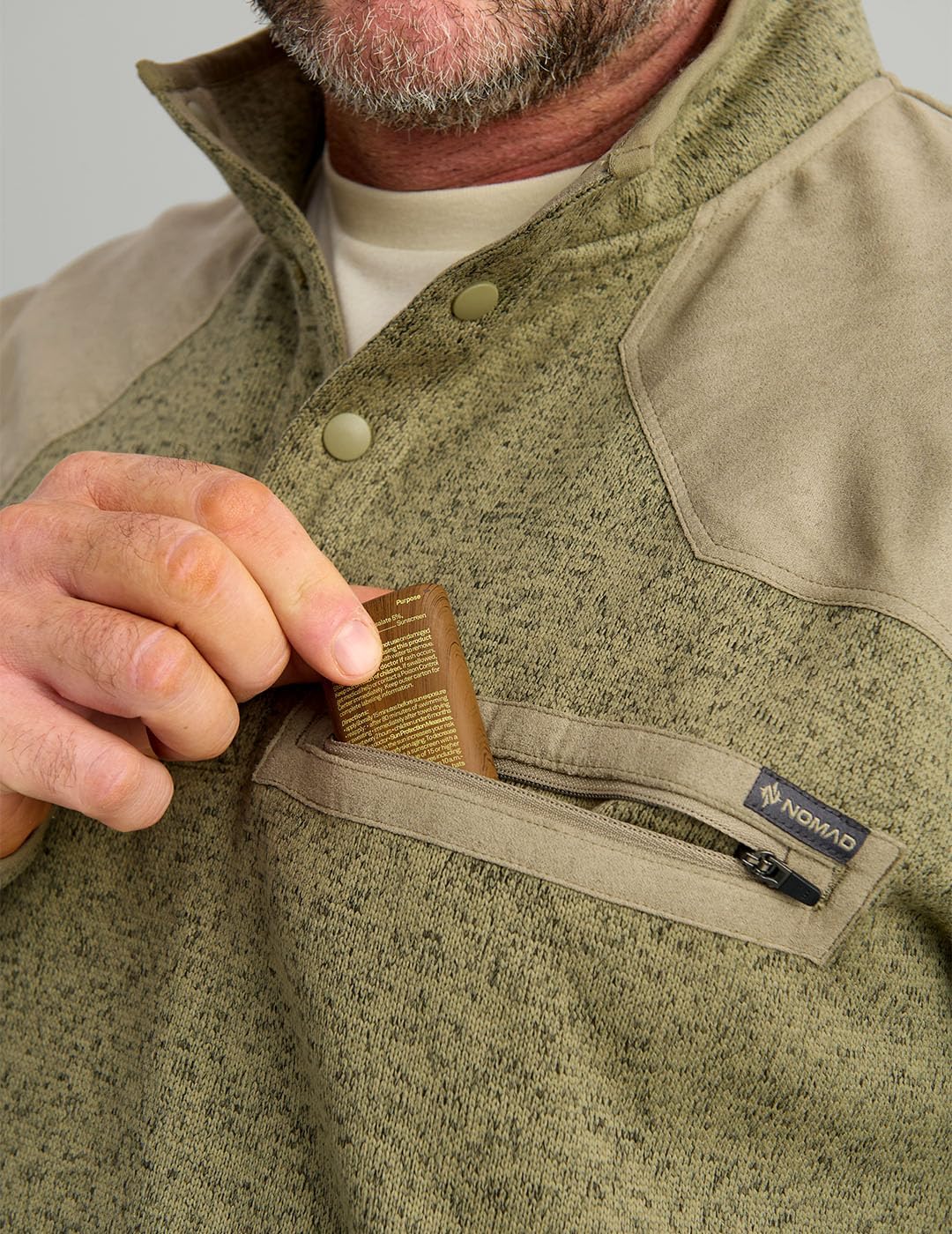 Nomad Mens Statesman Snap Pullover, Stylish and Comfortable Midweight Pullover - Image 3