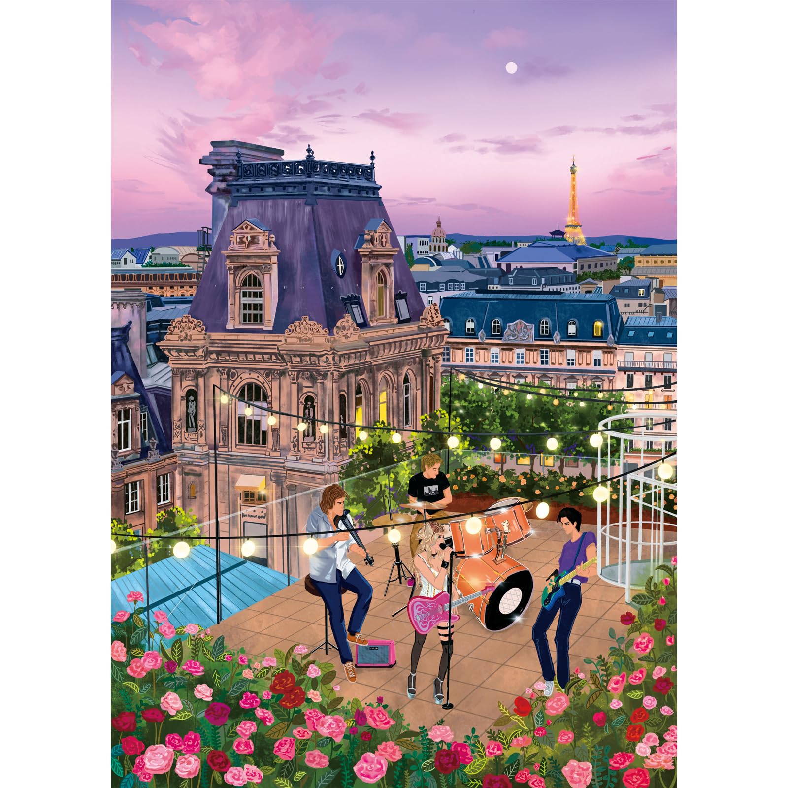 HUADADA Jigsaw Puzzles for Adults 1000, Paris Rooftop Concert Jigsaw Puzzle, 1000 Piece Jigsaw Puzzles for Adults, Family Interactive Game & Wall Art Gift โ image 1