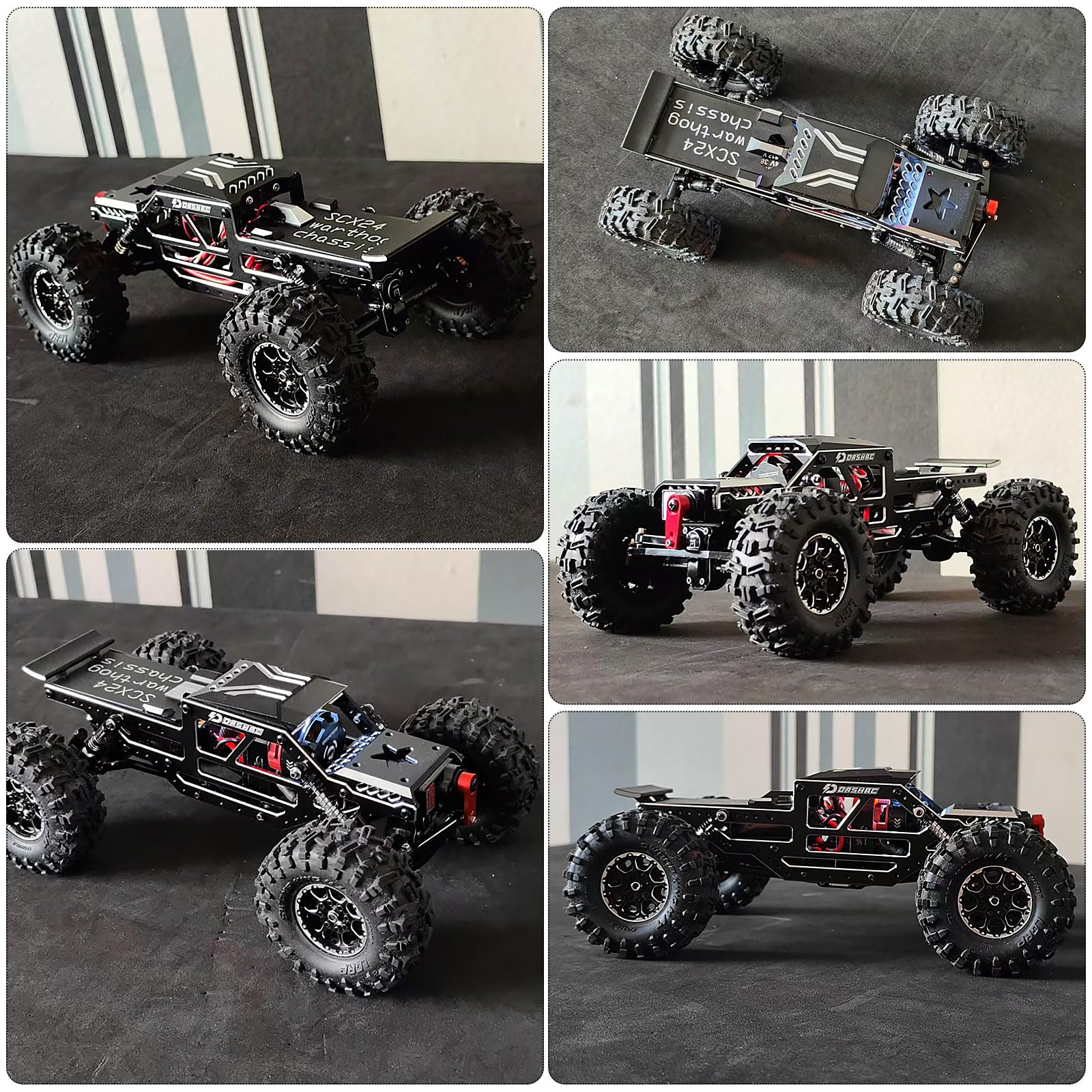 Amazon.com: DashRC SCX24 Warthog LCG Chassis Frame Kit, Aluminum