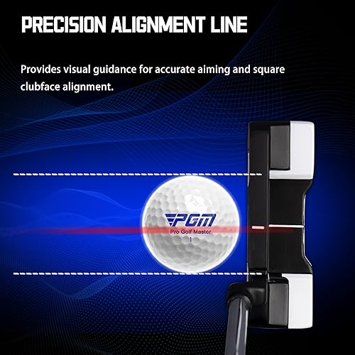 Miniatura 5 de PGM Putter de golf para hombres y mujeres, diseño de hoja con sistema de alineación fácil y eje escalonado, rodillo constante y estabilidad para