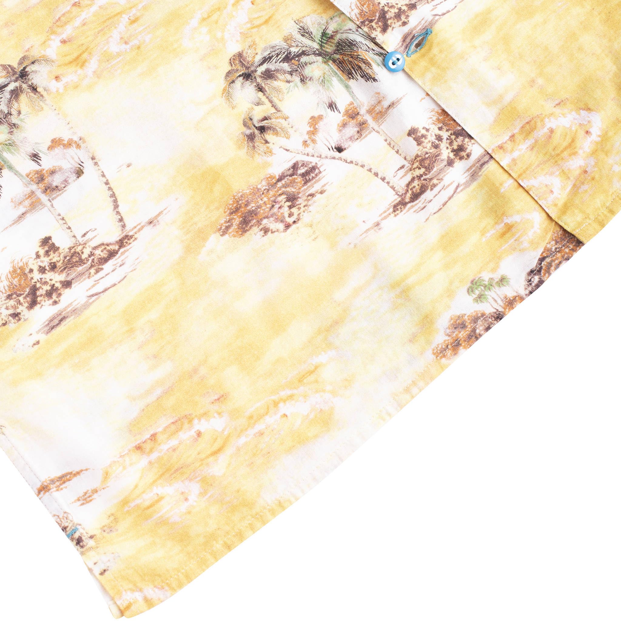 Panareha Camicia Hawaiana Aloha Uomo KALAPAKI Giallo (L)