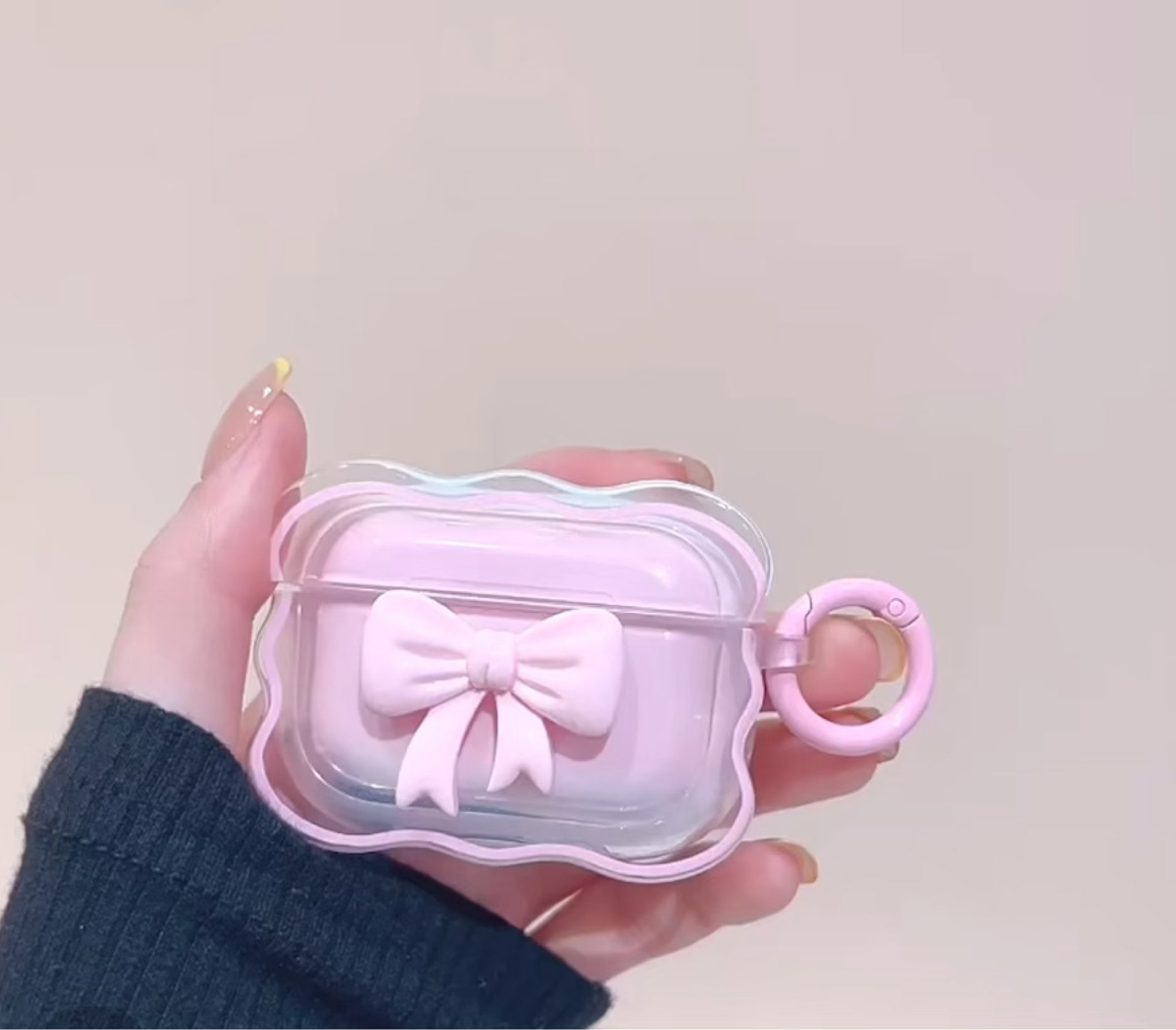 Amazon.com: Cute AirPods Pro 2/1 Gen Clear Case, Girly 3D Bow