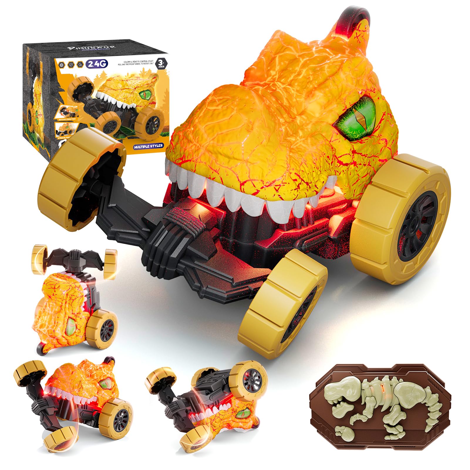 Anby familiesRemote Control Cars for Kids Age 3,Toys for 3 Year Old Boys,2.4GHz/360°Flips RC Stunt Car with Sound and Light,Christmas Birthday Gifts for Boys Girls Toddlers…