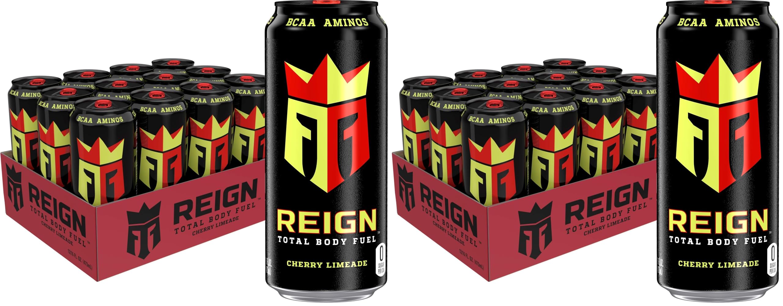 Reign Total Body Fuel, White Gummy Bear, Fitness & Performance Drink, 16 Fl Oz (Pack of 12): Cherry Limeade 16 Ounce (Pack of 24)