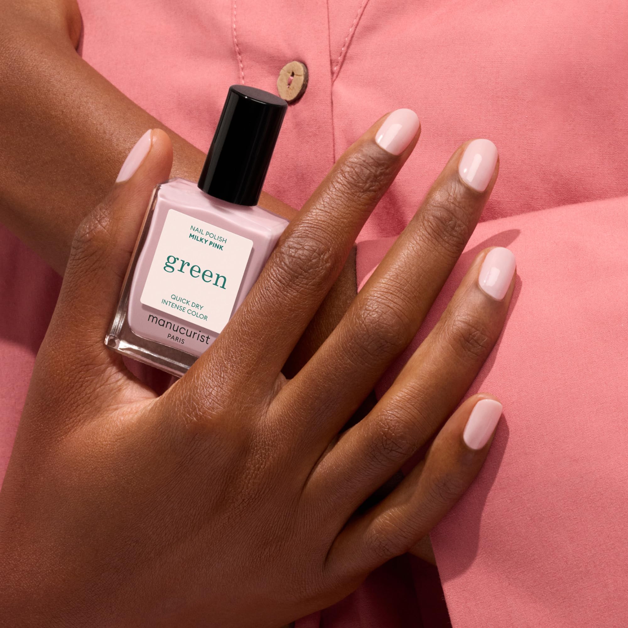 Manucurist - Green Smalto Unghie Milky Pink - Smalto Rosa Lattiginoso - Smalti per Unghie Classico - Vegano e di Origine Biologica (80%) - Manicure Professionale - Idee Regalo Donna - 3