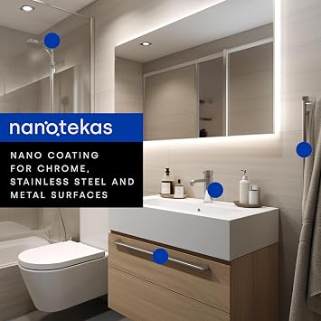 Nano Ceramic Coating Kit for Metal & Chrome - Ceramic Coating Stainless Steel Protector - For Stainless Steel & Chrome Surfaces - Life Proof Home Ceramic Coating Stain & Water Repellent