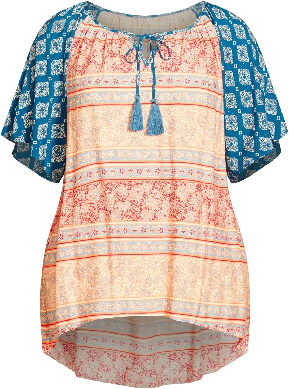 Avenue Women's Plus Size Top Kori Mix PRT - Image 5