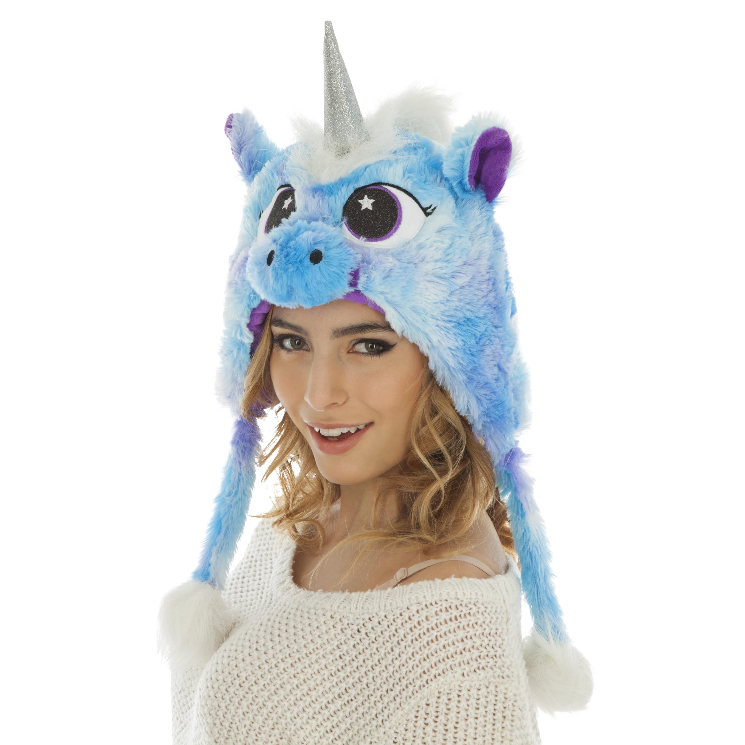 Blue Unicorn Hat – One Size Costume Accessory | Plush Unicorn Headpiece with Horn & Ears for Halloween, Parties & Themed Dress-Up