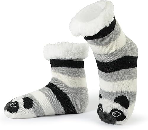 Miniatura 5 de Calcetines antideslizantes de Navidad para niñas y niños, forro grueso cálido, acogedor, suave, regalos para interiores