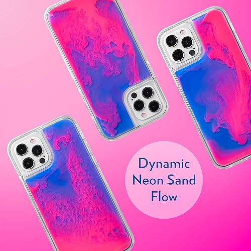 Miniatura 2 de SteepLab Flowing Neon Sand - Funda líquida para iPhone 12 Pro Max (2020, 6.7 pulgadas), protección de cuerpo completo con bisel elevado, color