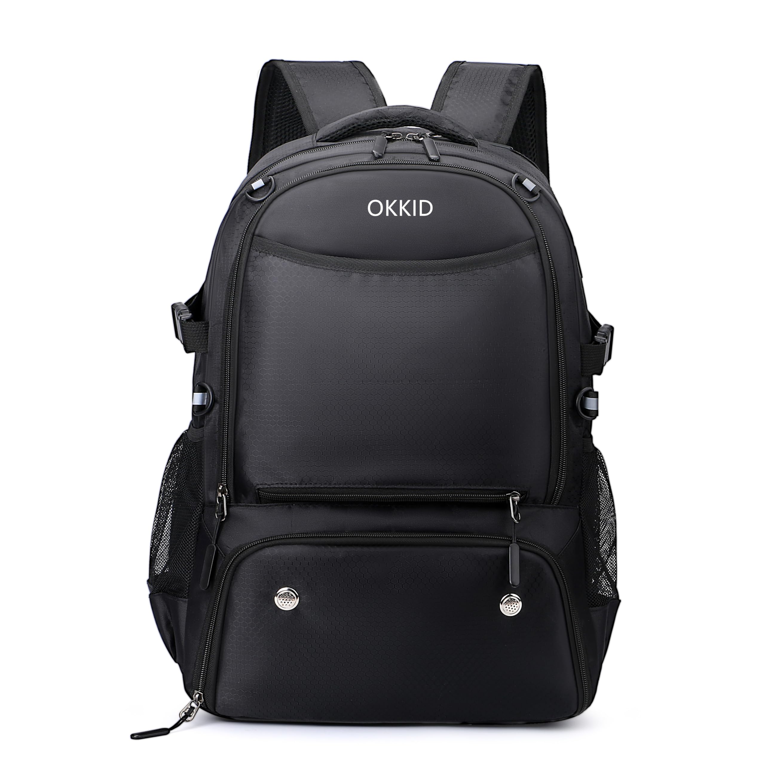 OKKID middle high school backpack for teenagers boys gift large bookbag college student simple black blue backpack for school