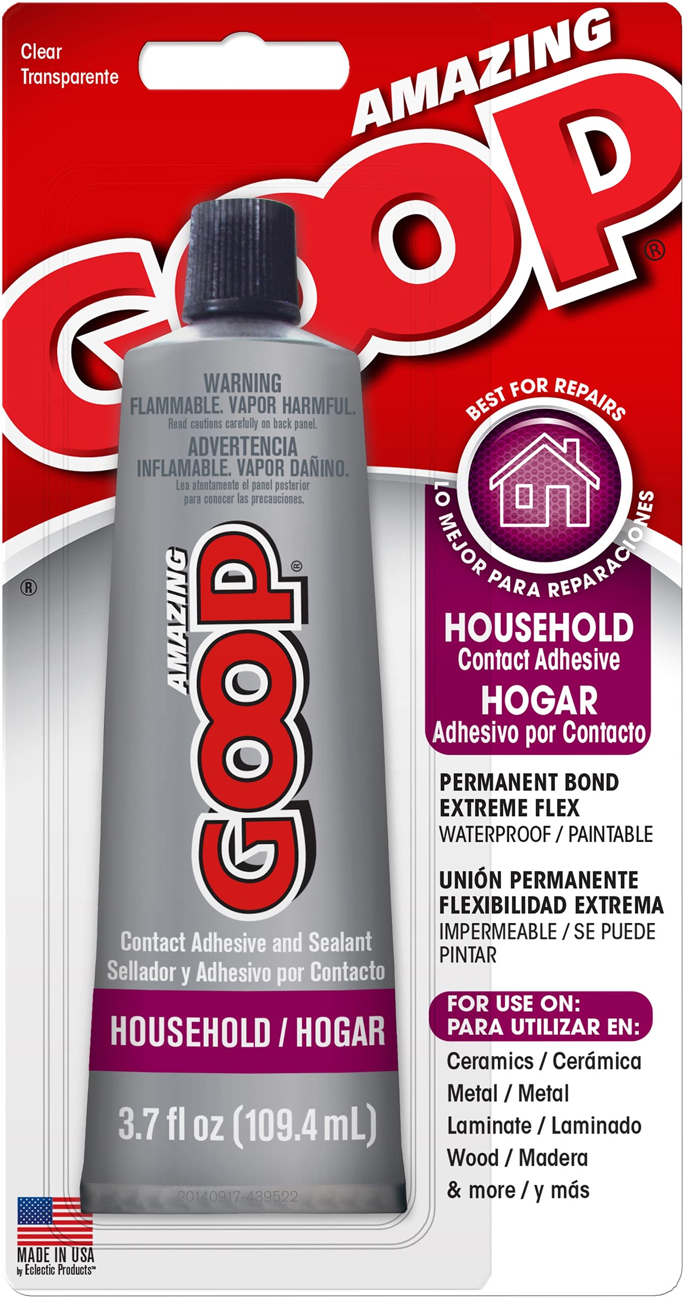 Goop High Strength Liquid Household Contanct Adhesive 3.7 oz.