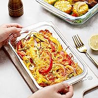 Vista 7 de 2 Pack 1-Quart Tempered Glass Oblong Baking Dishes, Personal Sized Bakeware and Cookware