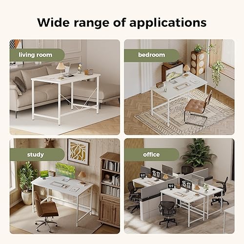 Miniatura 5 de Mericonia Escritorio para computadora, escritorio de juegos para espacios pequeños, mesa de estilo moderno y simple para oficina en casa, mesa de