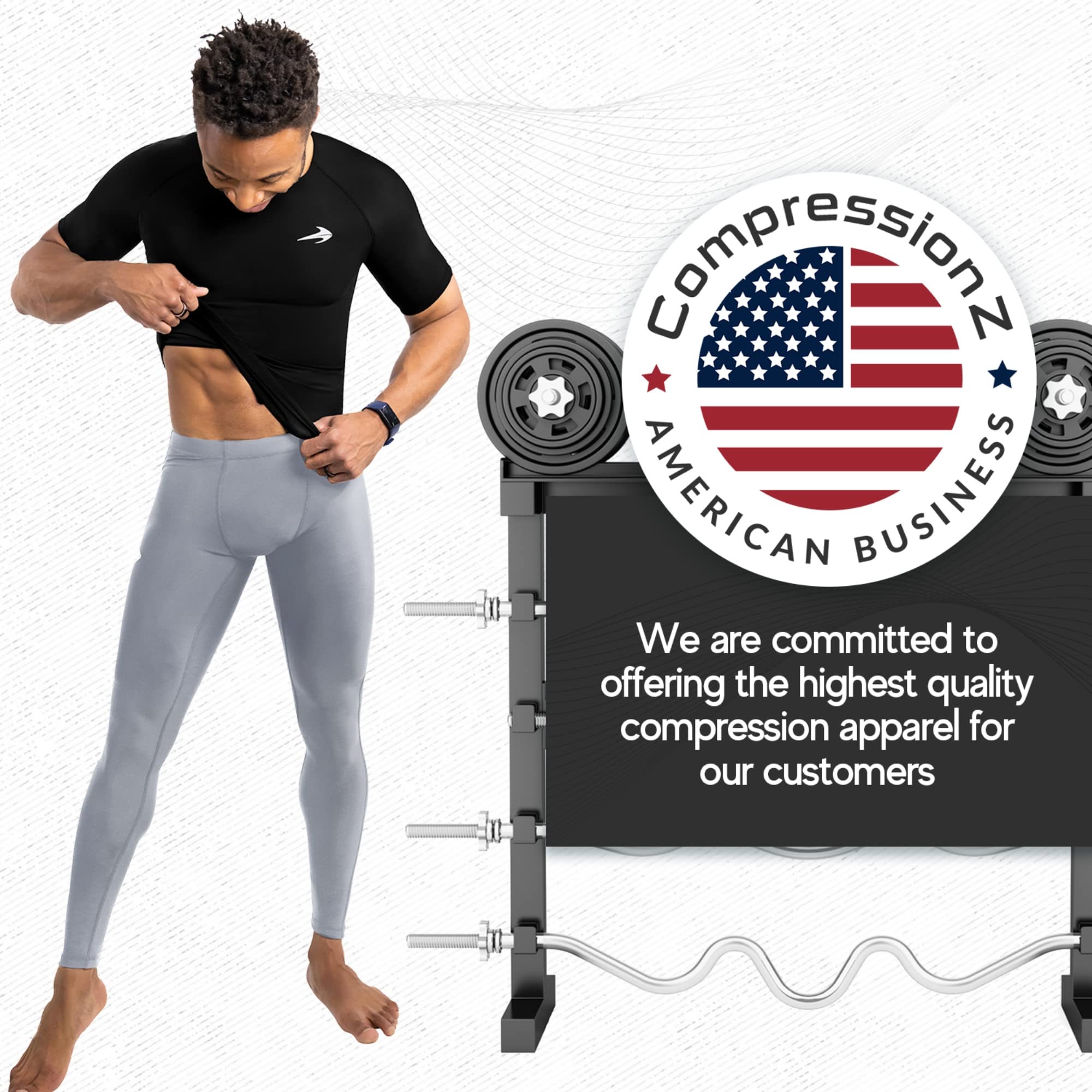 Snapklik.com : CompressionZ Mens Compression Performance Pants For ...