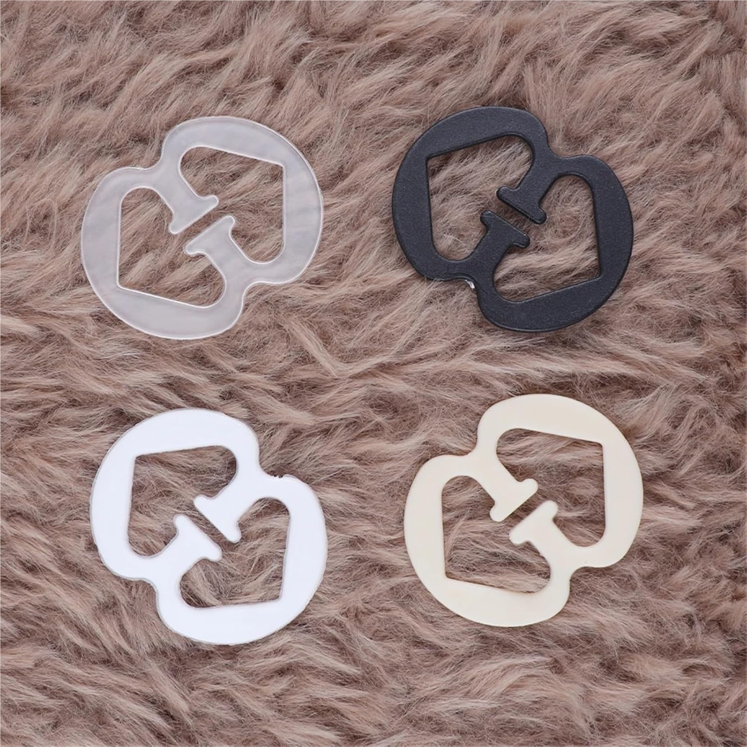 Bra Strap Clips 200Pcs 4-color 8-shaped underwear anti slip buckle shoulder strap cross strap buckle