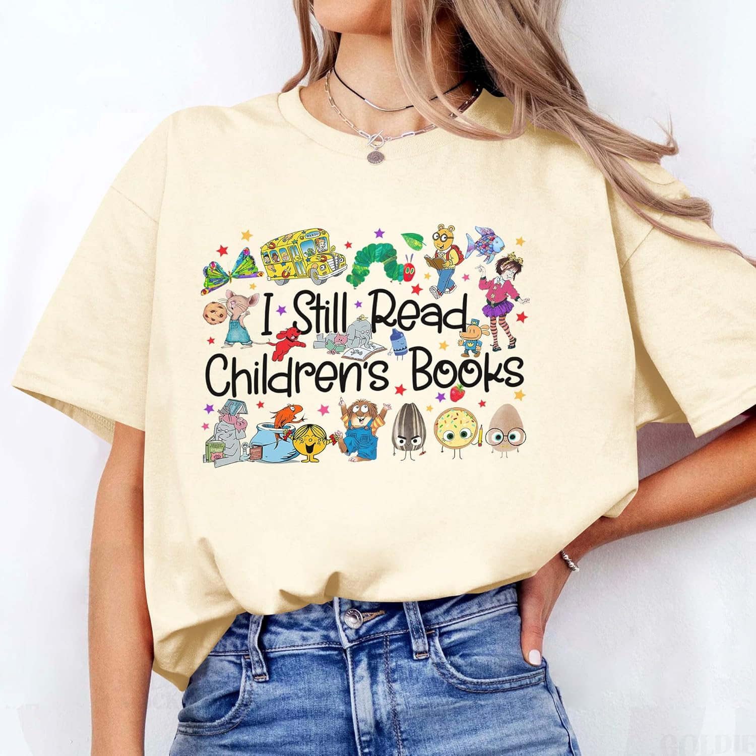 I Still Read Children's Books Shirt for Women - Reading Teacher Outfit - First Day of School Tee - Image 5