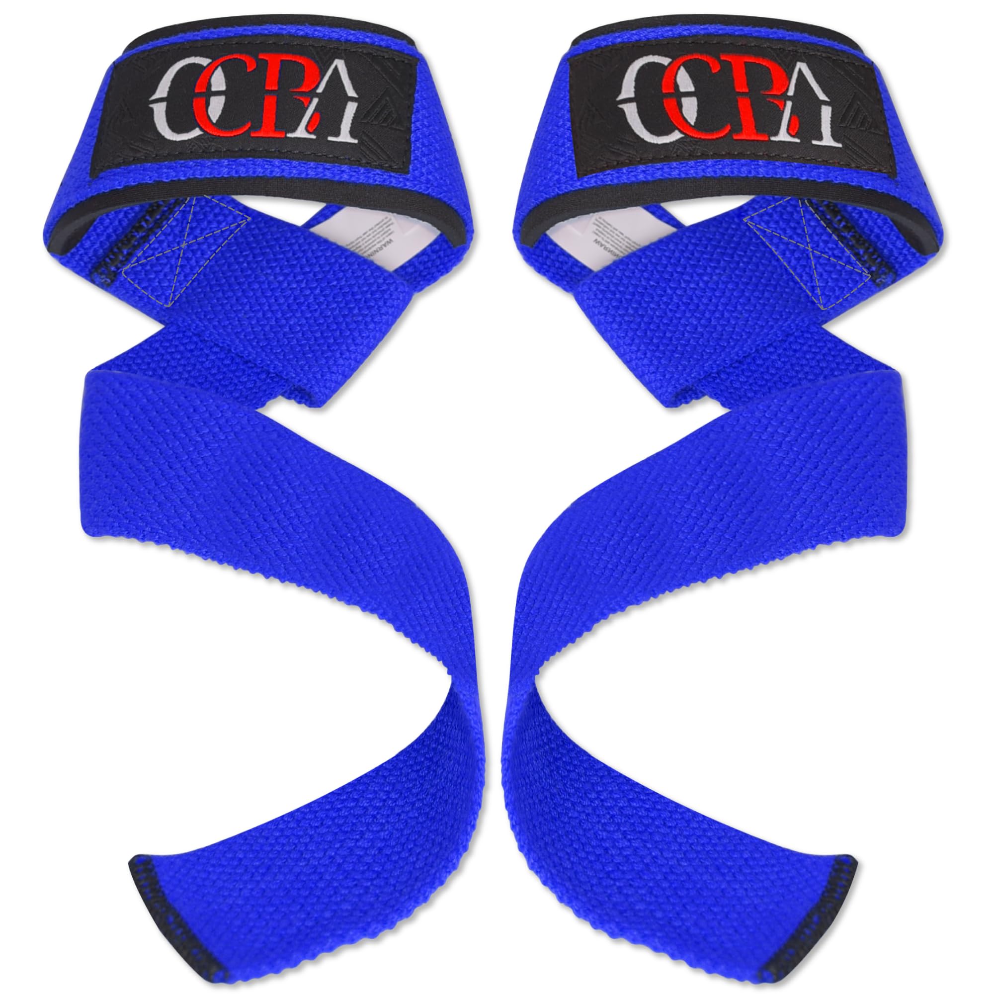 OCBA Wrist Straps Wraps for Weightlifting Heavy Duty Wrist Wraps Cotton Padded Gym Wrist Supports Bodybuilding Powerlifting Fitness Grips One Size Fits All with Thumb Support (Deep Blue) — image 1
