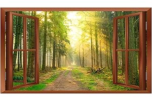3D Wall Stickers Forest Window Decals