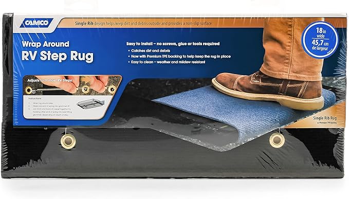 Amazon.com: Camco Wrap Around RV Step Rug | 17.5