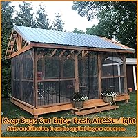 Vista 6 de Puertas de pantalla de garaje para garaje de 1 coche de 8x7 pies; pantalla de puerta de garaje magnética de fibra de vidrio de 1400g/3.1lb