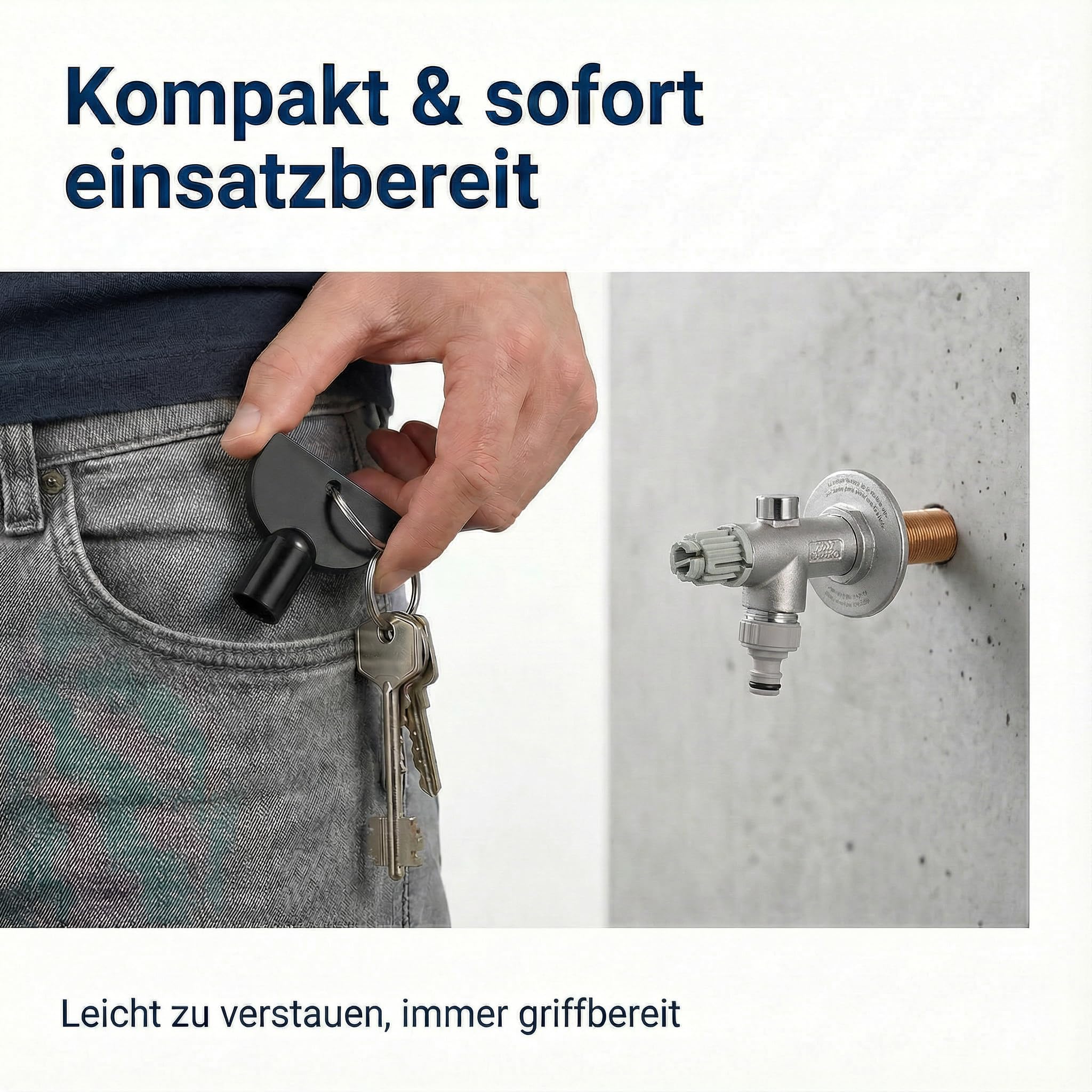 5 Stück Steckschlüssel für Kemper Frosti Außenwandventil Ersatzteil Zapfhahn Außenarmatur Frosti-Plus-Ventil