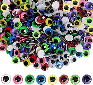 Occhi Adesivi Per Lavoretti - 1250 Pezzi In 8 Misure, Da 4mm A 12mm, Per Pupazzi E Creazioni Fai Da Te