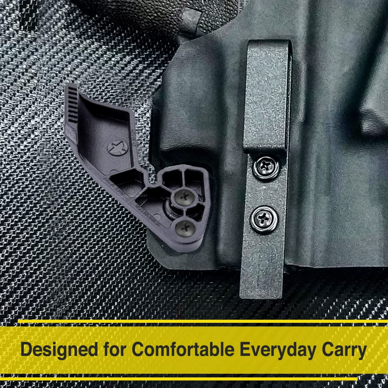 HolsterBuilder Concealment Claw with mounting Hardware Available in Left Handed Black