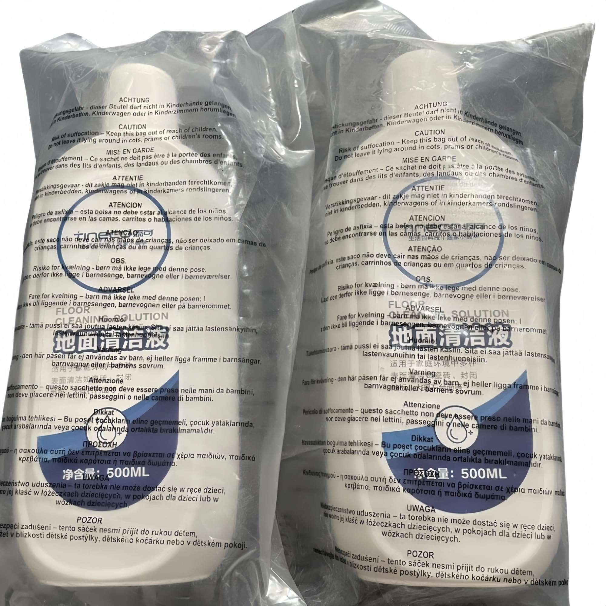 500 ml Bodenreinigungslösung, kompatibel mit TINECO, 1.0/2.0/3.0 Bodenreinigungsflüssigkeit, Bodenschrubber speziell for die Bodenreinigung(500ML*2)