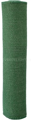 Miniatura 2 de CleverDelights Rollo de arpillera verde de 12 pulgadas, bordes acabados, 5 yardas, tela de arpillera de yute