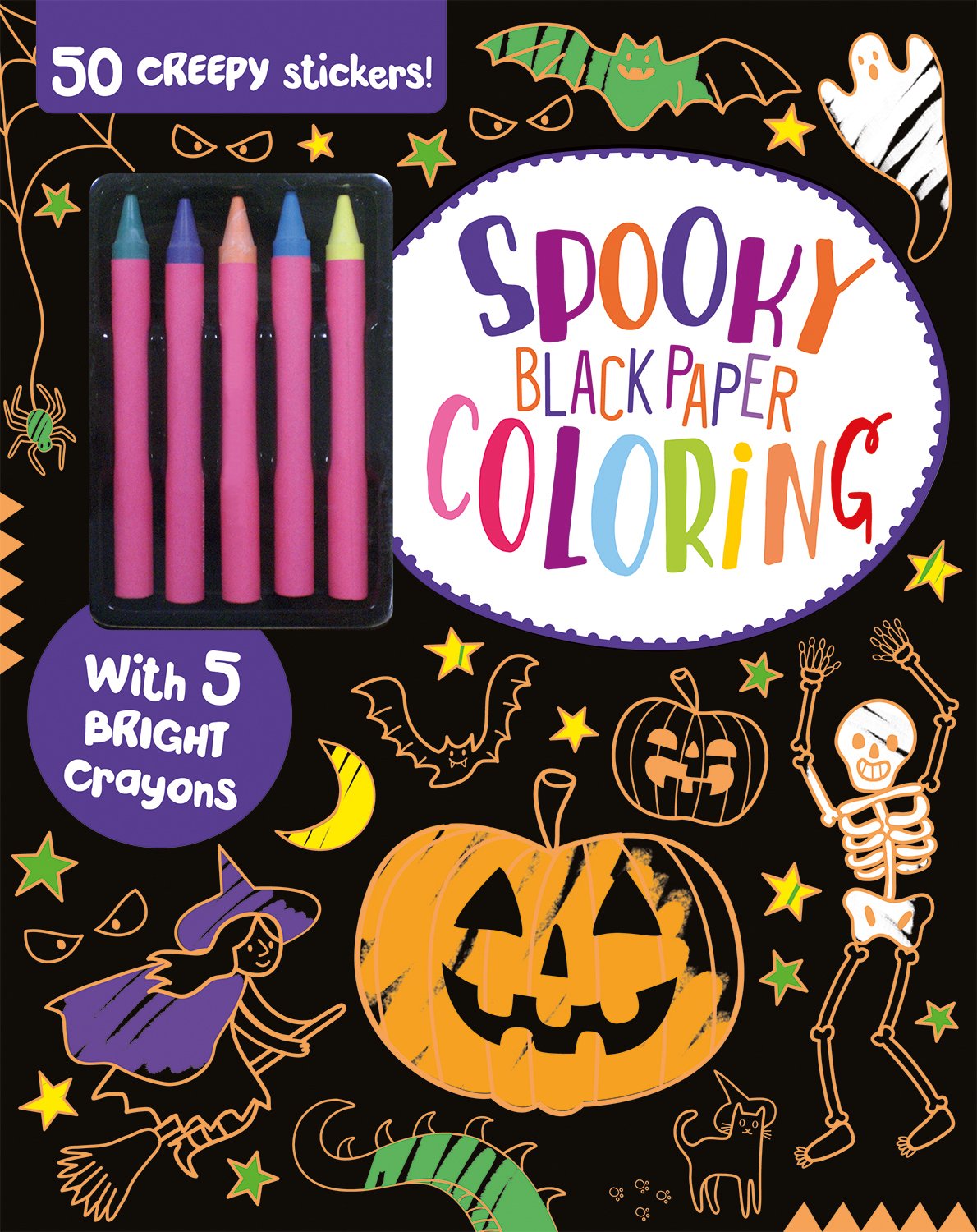 Spooky Black Paper Coloring: Parragon Books Ltd: 9781474821025: Amazon ...