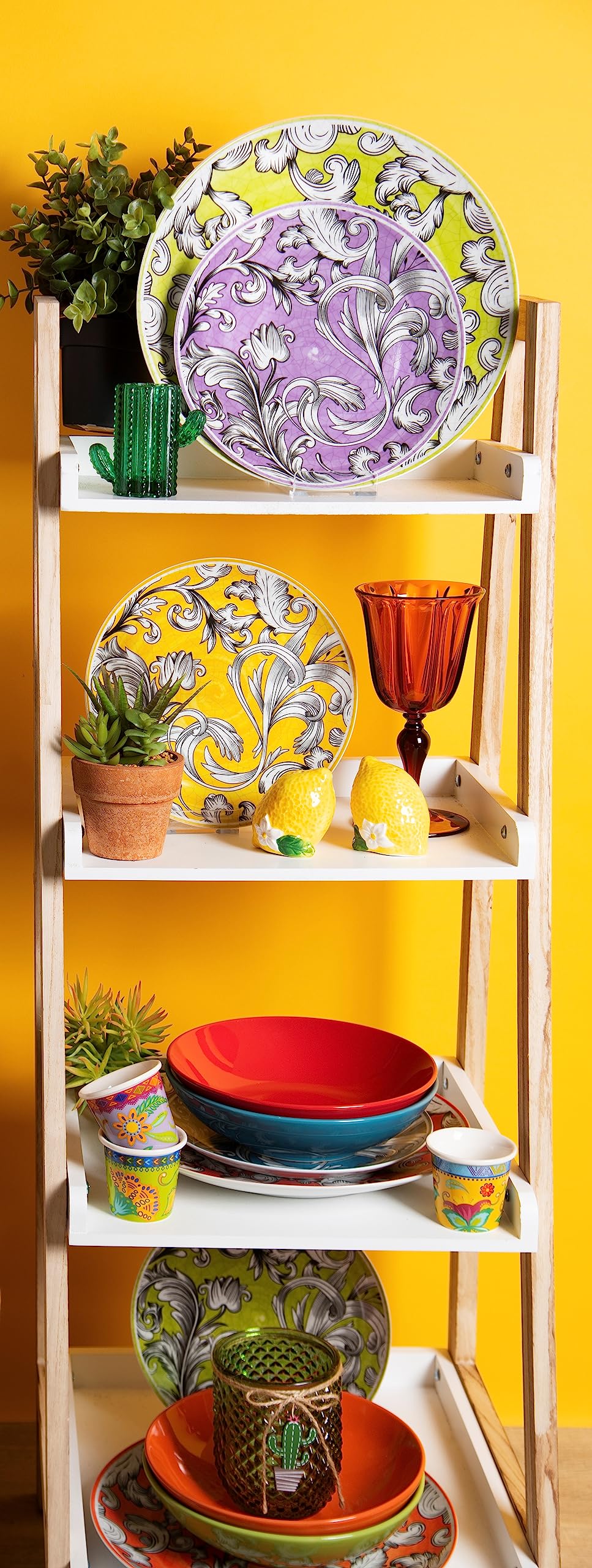 Service De Vaisselle Mexican Flowers 18 Pièces – Porcelaine & Grès Coloré Pour 6 Personnes
