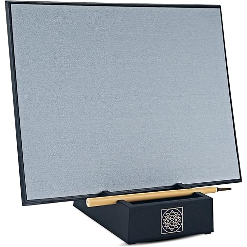 Samadhi Board: Water Drawing Set for Painting, Sketching & Meditation with Natural Wood Brush & Yogic Stand Meditation Drawing Board Gifts for Adults Kids