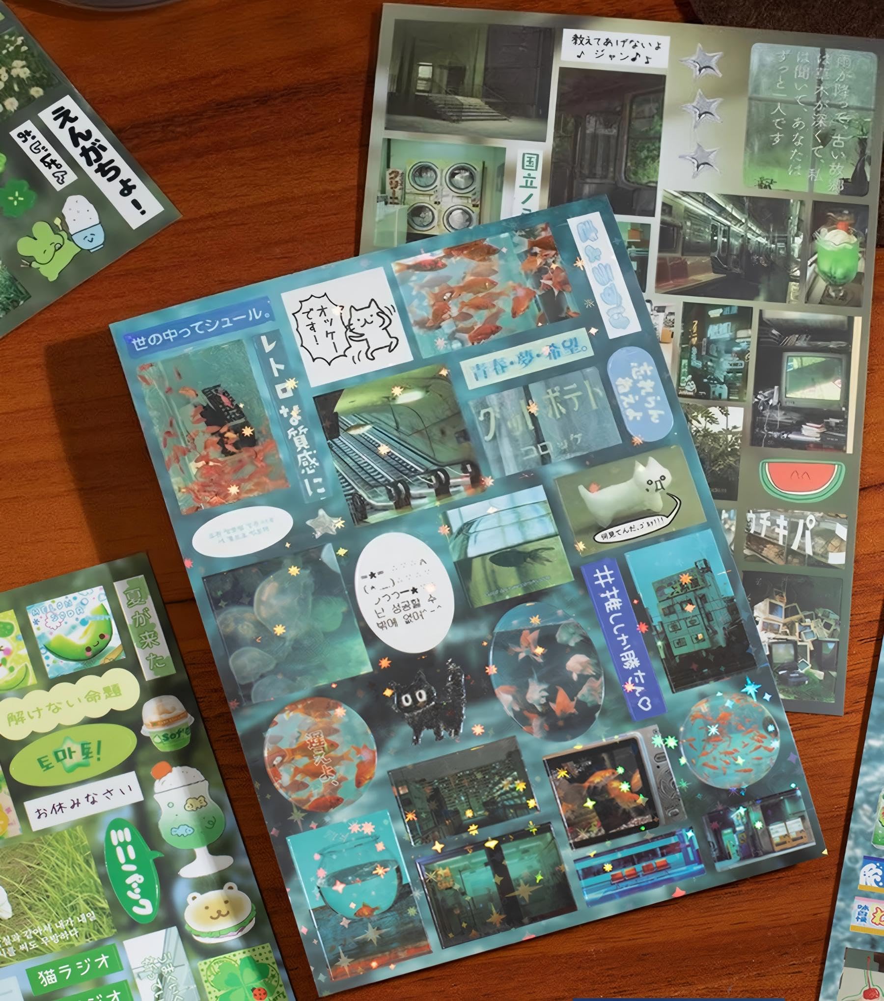 Carnet D'autocollants Japonais 45 Pages - Style Manga Kawaii - Idéal Scrapbooking, Journaling, DIY - 3