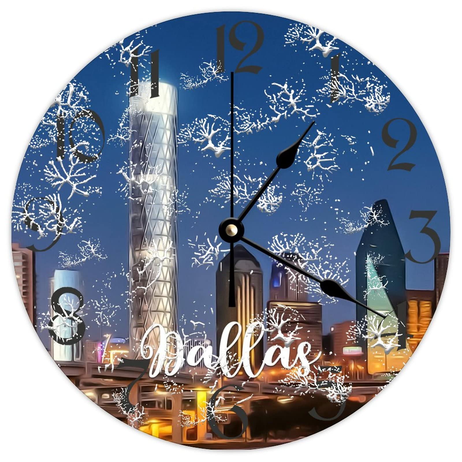Horloge murale ronde en bois lisible pour habiller un grand mur