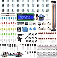 Vista 1 de SUNFOUNDER Electronics Fun Kit with 1602 LCD Module, Breadboard, LED, Resistor for Arduino UNO Mega Gold Raspberry Pi