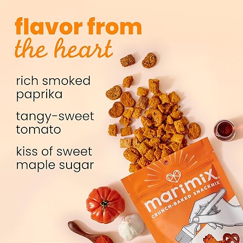 Vista 39 de Marimix Savory Snack Mix Paquete de 3 Crujiente horneado dulce y salado Fibra de grano entero natural sin gluten a base de plantas Mezcla
