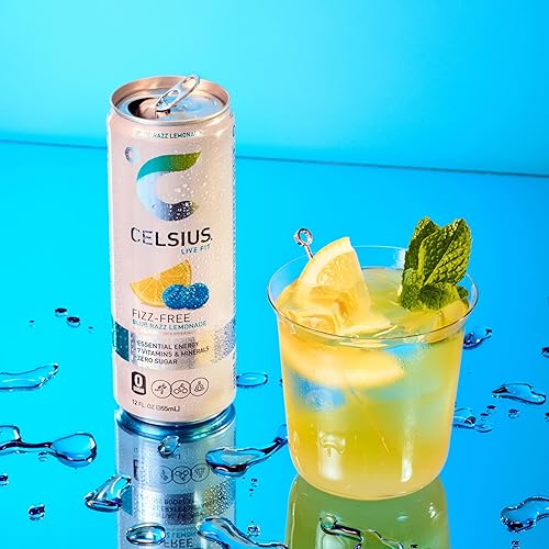 Miniatura 6 de CELSIUS Limonada Blue Razz sin Fizz Free, bebida energética esencial funcional de 12 onzas líquidas (paquete de 12)