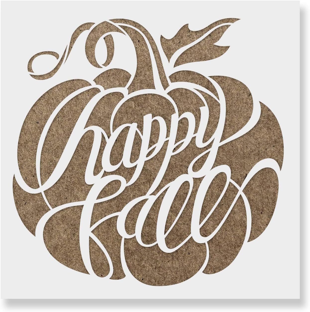Happy Fall Pumpkin Sign Stencil - Design Enchanting Fall Decor, Pumpkin Stencil