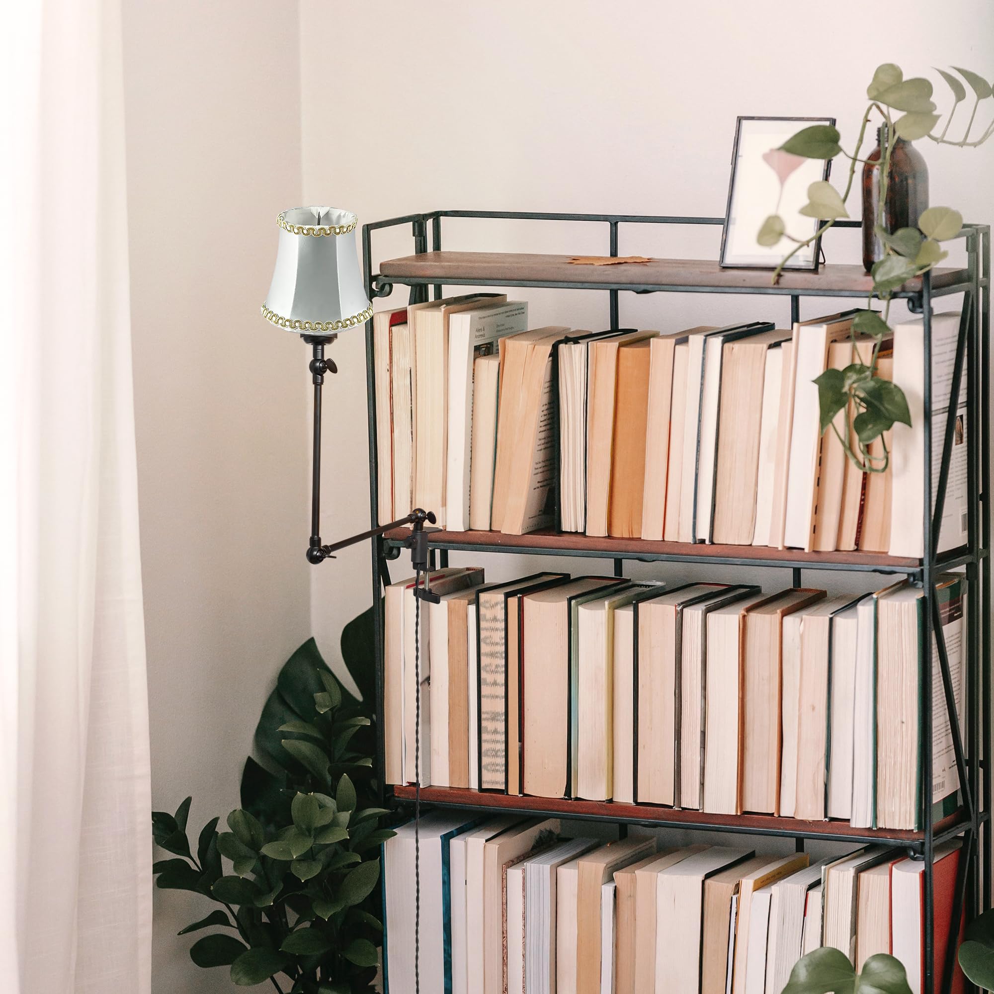 Klemmleuchte mit Fernsteuerung,1 Packung Leselampe mit 2,5 m Kabel, Dimmbar Nachttischlampe,Augenpflege Schreibtischlampe für Büro Heimgebrauch, E27 Lampenhalterung - DZ0332/15