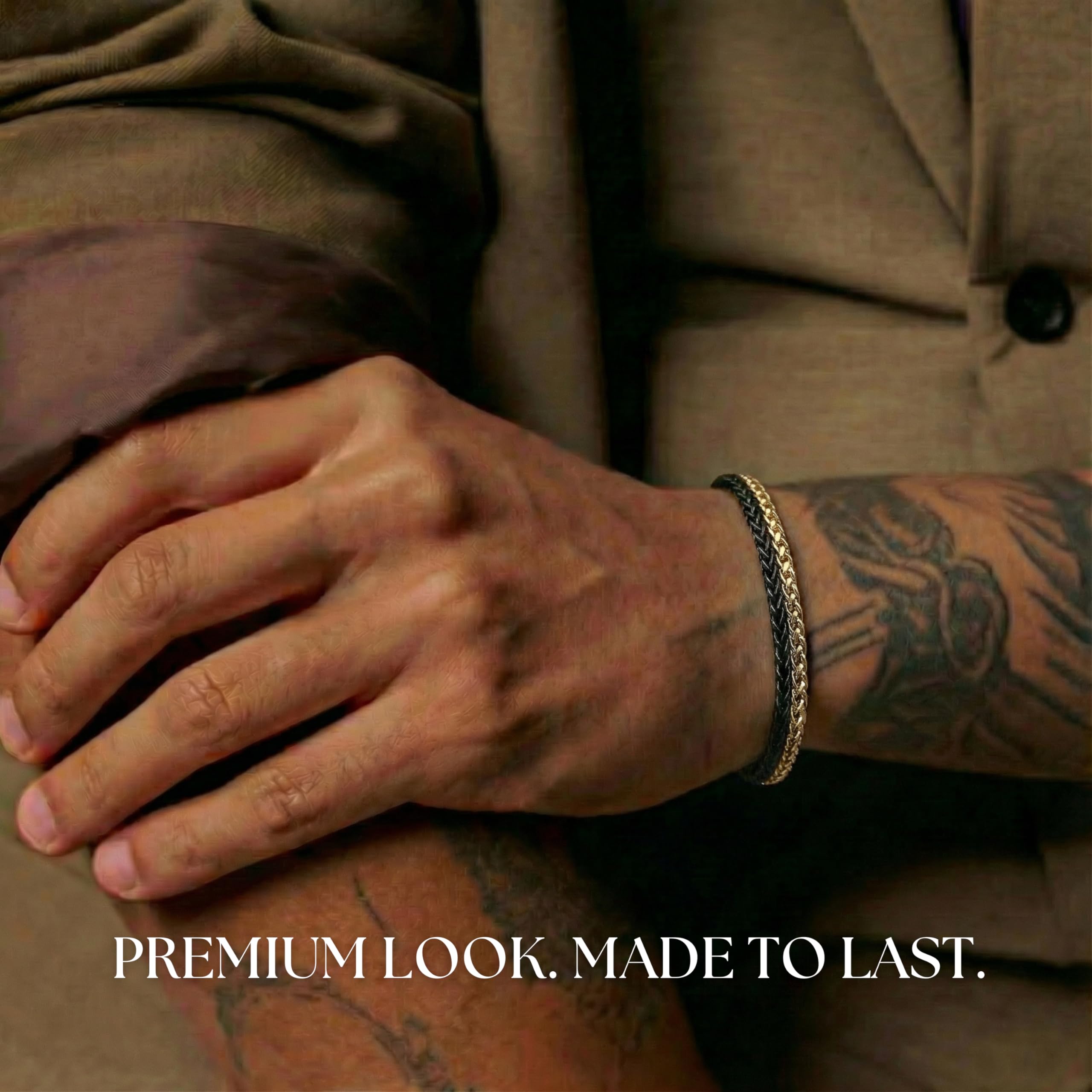 Galis Mens Bracelet Dvir - Stainless Steel for Men, Non Tarnish Rope Chain Bracelets, Stylish Birthday, Gift for Men, Dad, Husband, Boyfriend