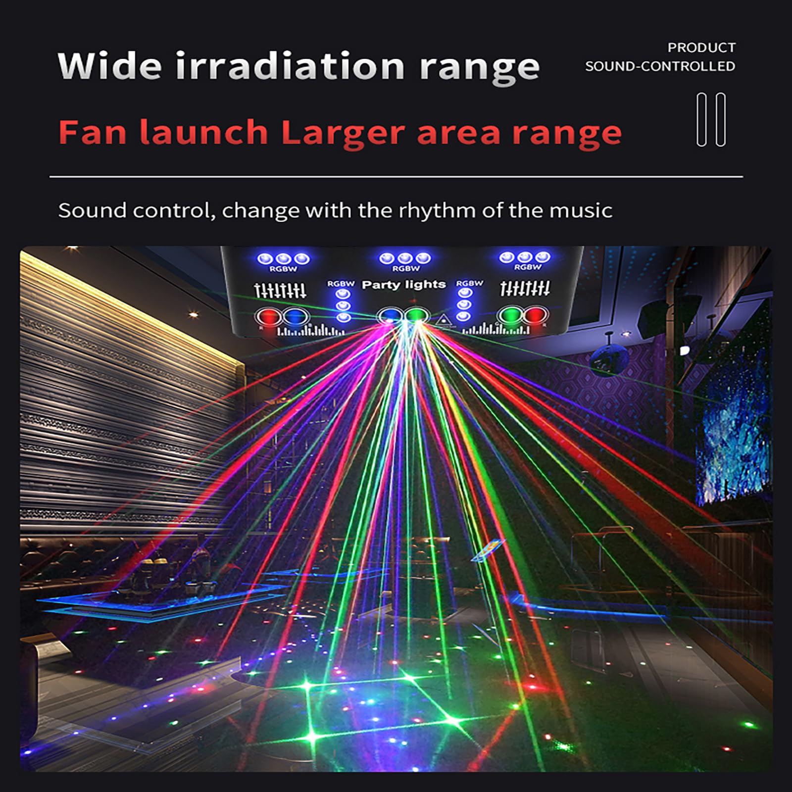 21-Augen LED RGB Licht Discolicht Partylicht Disco Bühne Beleuchtung Lichteffekt mit Fernbedienung Für Weihnachten Hochzeit Geburtstag