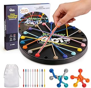 Brainy Knots Logik Spiele, Brainy Knots Rope Herausforderungs Rätsel Knobelspiel für Kinder ab 8 Geschicklichkeitsspiel für Erwachsene, Familienspiele 2 bis 4 Spieler