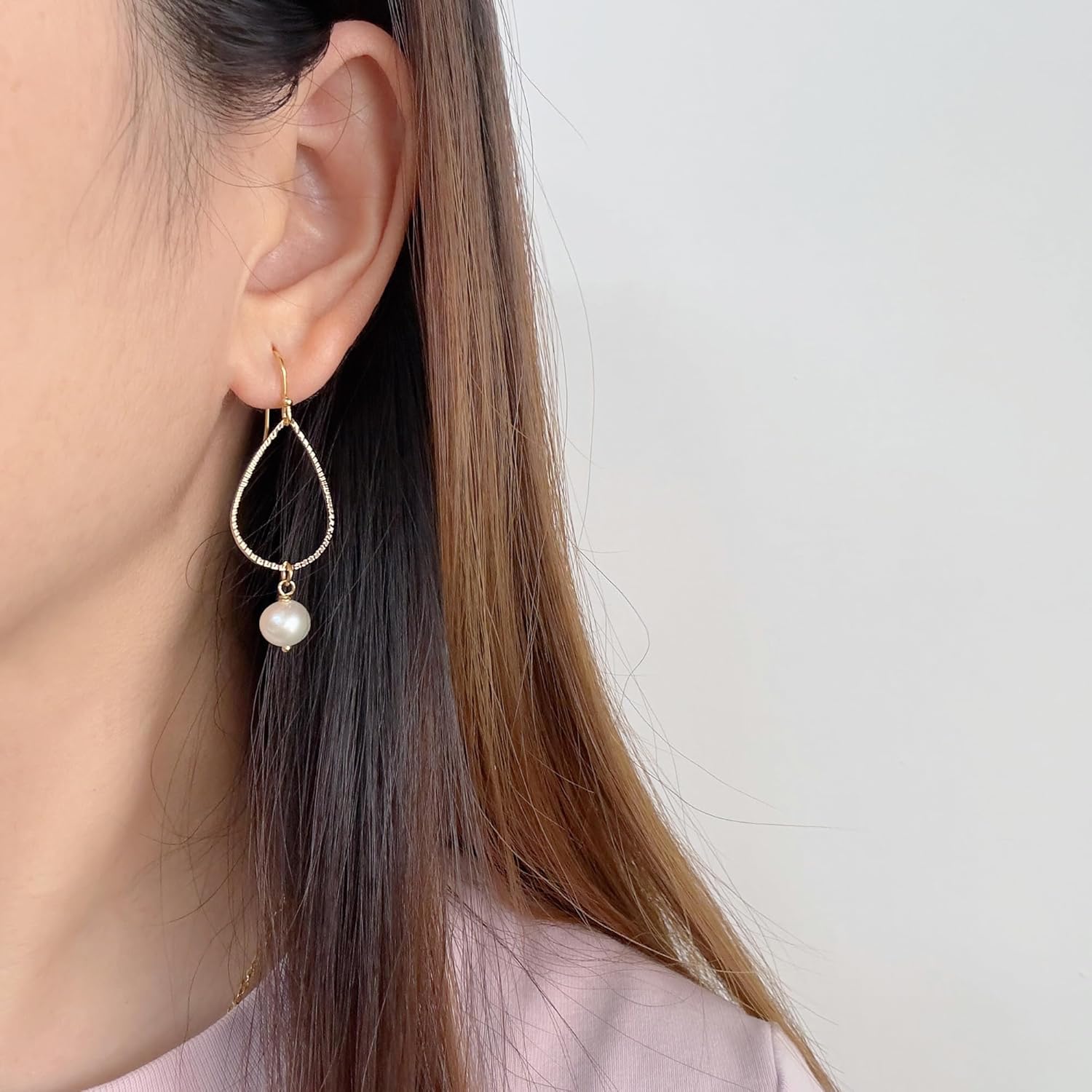 14K Gold Plated Cultured Baroque Pearl Dangling Drop Earrings for Women - Image 5