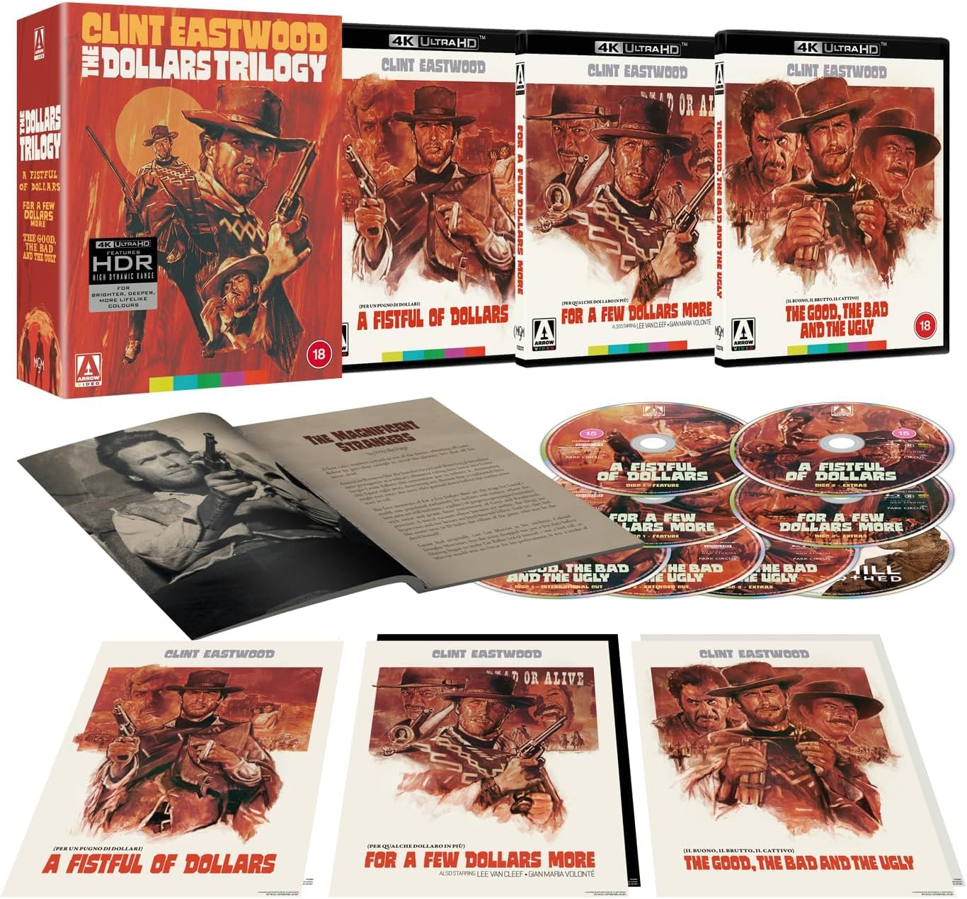 Clint Eastwood The Dollars Trilogy Limited Collector’s Edition 4K UHD Region Free | A Fistful of Dollars + For a Few Dollars More + The Good, The Bad and The Ugly